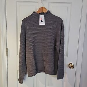 ZESICA Women's Turtleneck Batwing Sleeve Loose Oversized Chunky Knitted Pullover